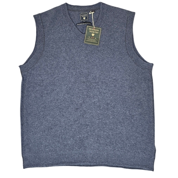 Hudson North Other - Hudson North Blue Sleeveless Sweater Vest Size L Lambswool